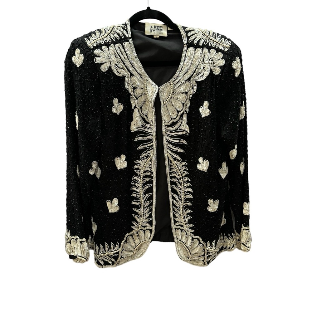 Nite Line Women’s Beaded/Pearled Evening Jacket‎ Size Large